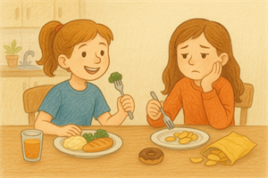 Дівчата за обідом у кухні.png